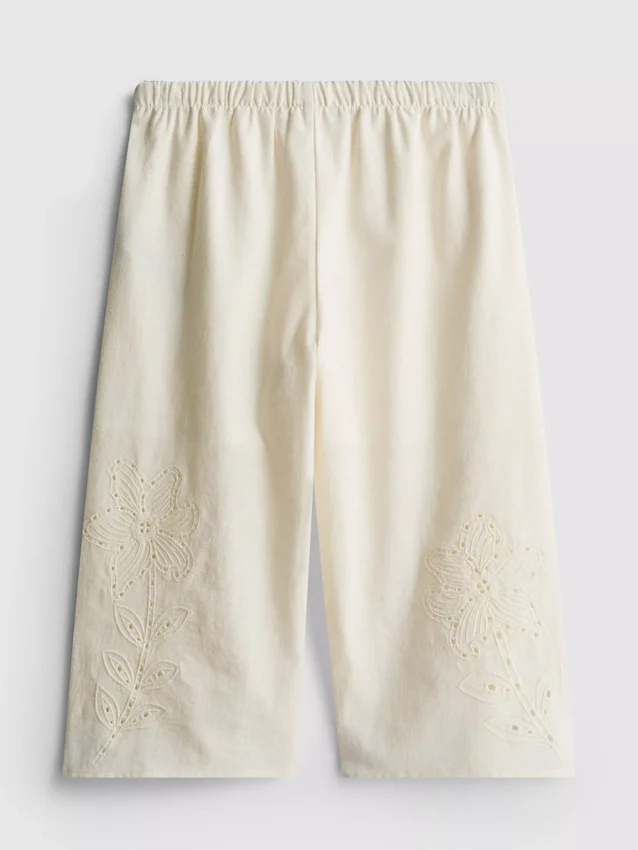 1.5-12yrs | the edit linen mix embroidered pants