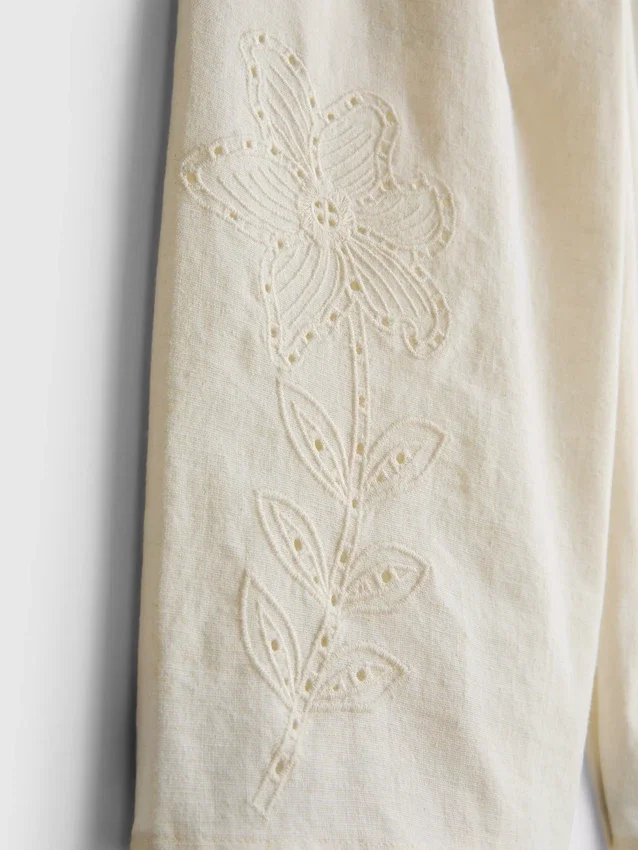 1.5-12yrs | the edit linen mix embroidered pants