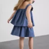 1.5-12yrs | the edit linen mix floral appliqua top and skirt set