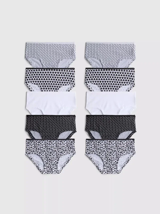 1.5-15yrs | 10pk printed hipster briefs