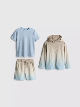 1.5-7yrs | 3-piece active t-shirt, shorts, and hoodie set