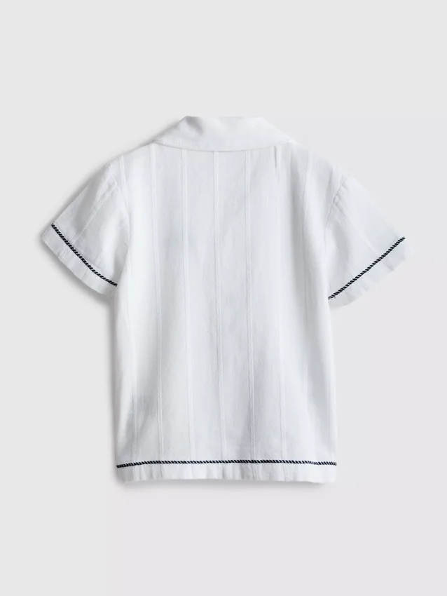 1.5-7yrs | fish embroidered shirt
