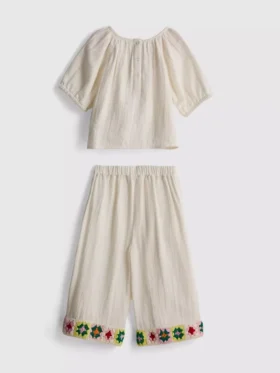 1.5-8yrs | crochet blouse and pants set