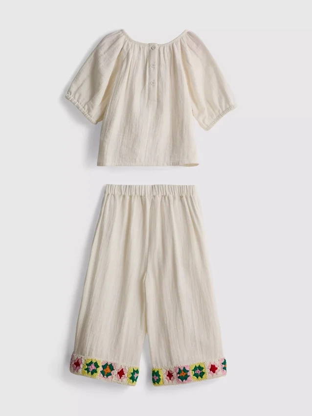 1.5-8yrs | crochet blouse and pants set