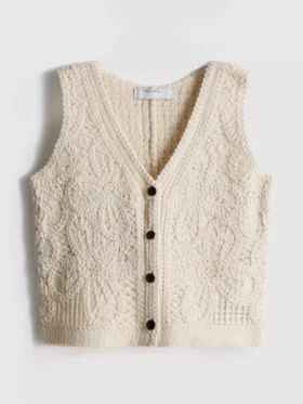 1.5-8yrs | crochet button-front vest