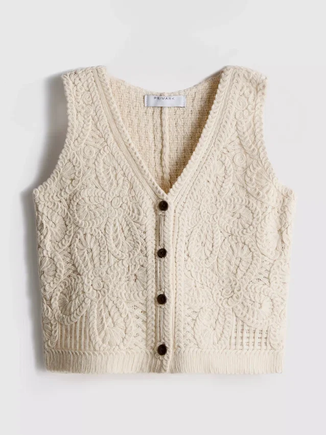 1.5-8yrs | crochet button-front vest