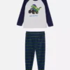 1.5-8yrs | dinosaur graphic fleece pajamas