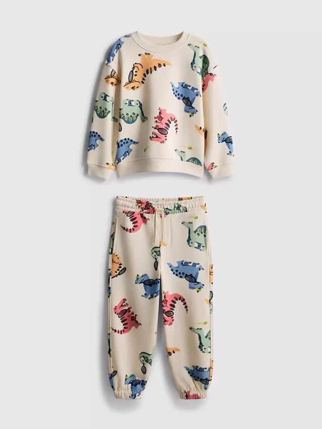 1.5-8yrs | dinosaur graphic sweatshirt and sweatpants set