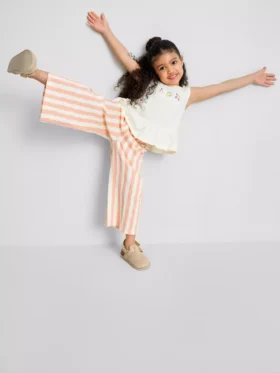 1.5-8yrs | embroidered peplum top and pants set