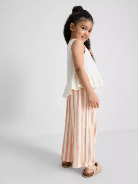 1.5-8yrs | embroidered peplum top and pants set