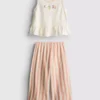 1.5-8yrs | embroidered peplum top and pants set