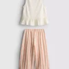 1.5-8yrs | embroidered peplum top and pants set