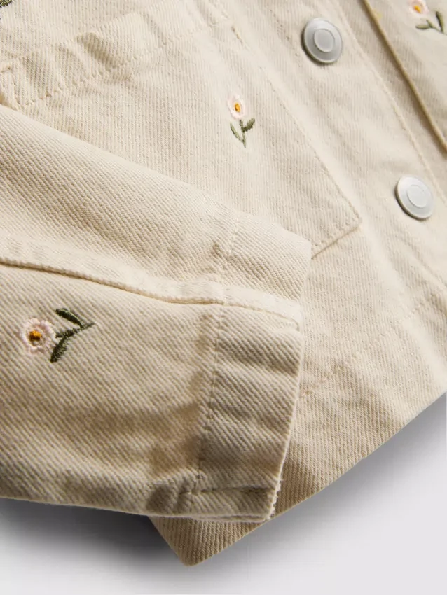 1.5-8yrs | floral embroidered denim jacket