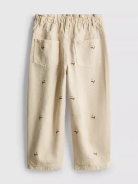 1.5-8yrs | floral embroidered paperbag jeans
