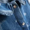 1.5-8yrs | floral sleeveless collared denim dress