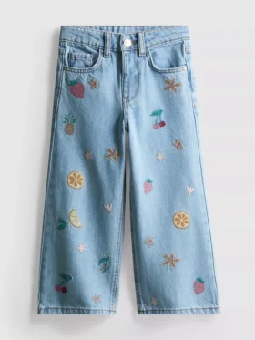 1.5-8yrs | fruit embroidered jeans