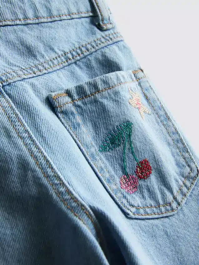 1.5-8yrs | fruit embroidered jeans