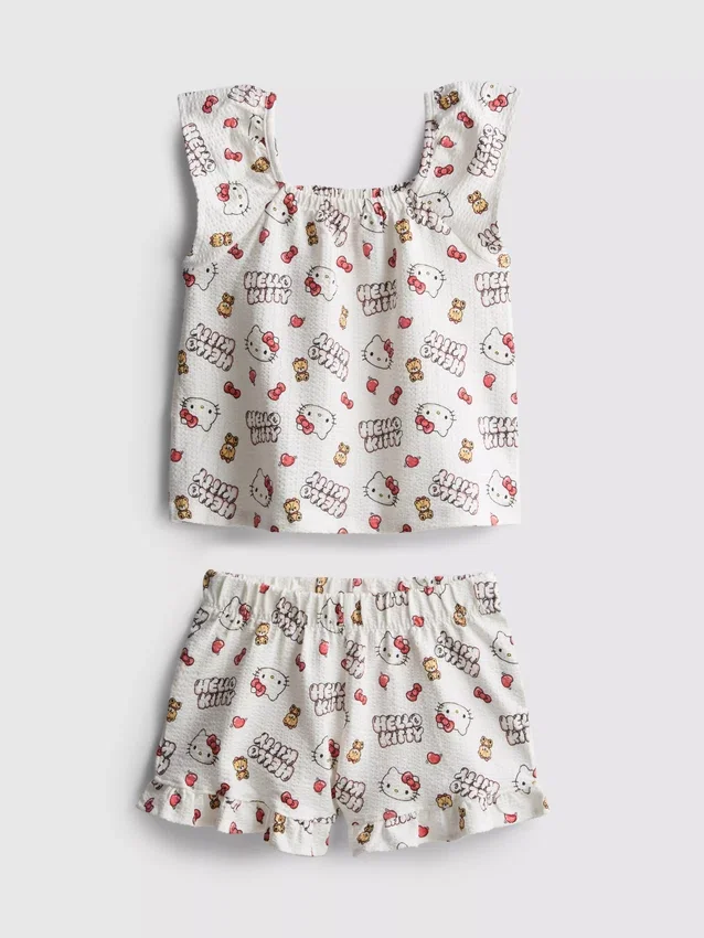 1.5-8yrs | hello kitty blouse and shorts set