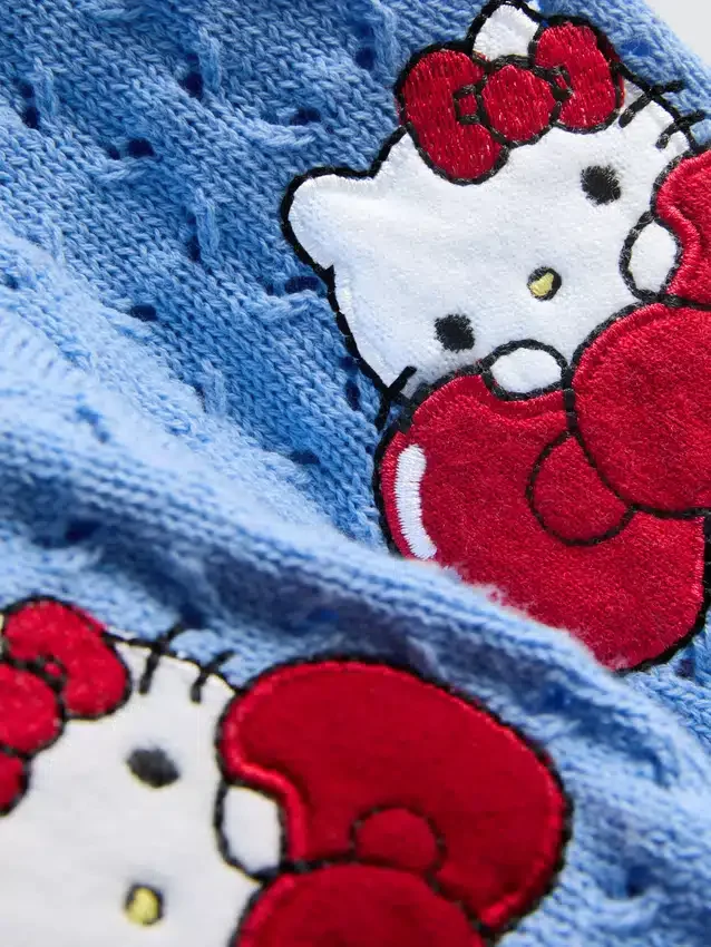 1.5-8yrs | hello kitty collared short-sleeve cardigan