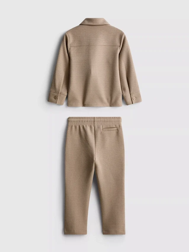 1.5-8yrs | jacquard zip-up jacket and joggers set