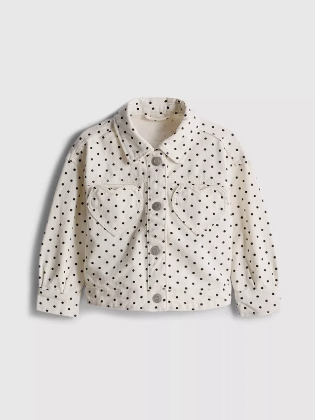 1.5-8yrs | polka dot denim jacket