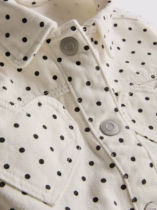 1.5-8yrs | polka dot denim jacket