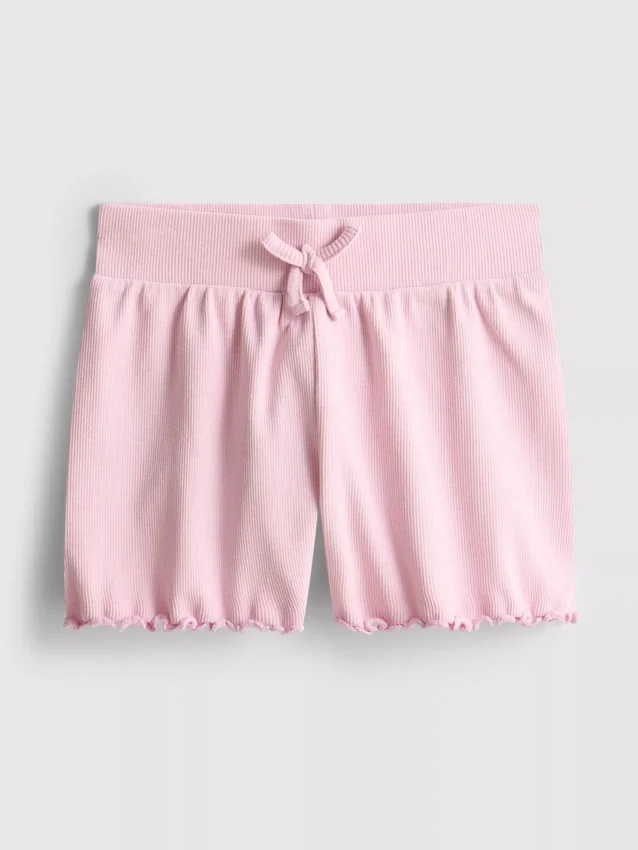 1.5-8yrs | ribbed lettuce trim shorts