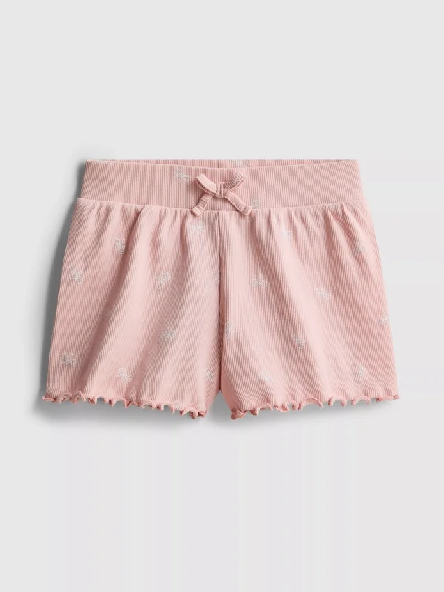 1.5-8yrs | ribbed lettuce trim shorts