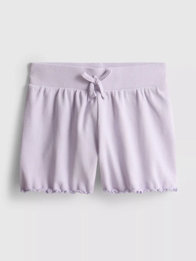 1.5-8yrs | ribbed lettuce trim shorts