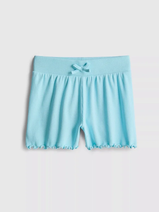 1.5-8yrs | ribbed lettuce trim shorts