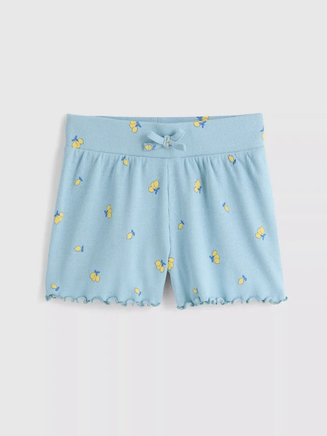 1.5-8yrs | ribbed lettuce trim shorts