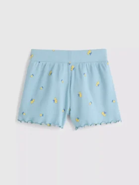 1.5-8yrs | ribbed lettuce trim shorts