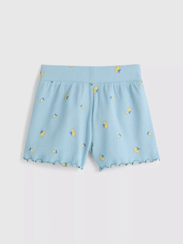 1.5-8yrs | ribbed lettuce trim shorts