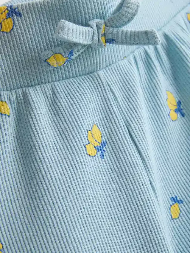 1.5-8yrs | ribbed lettuce trim shorts