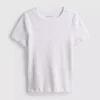 1.5-8yrs | ribbed lettuce trim t-shirt