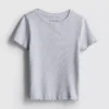 1.5-8yrs | ribbed lettuce trim t-shirt