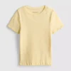 1.5-8yrs | ribbed lettuce trim t-shirt