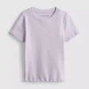 1.5-8yrs | ribbed lettuce trim t-shirt