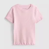 1.5-8yrs | ribbed lettuce trim t-shirt