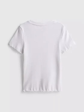 1.5-8yrs | ribbed lettuce trim t-shirt