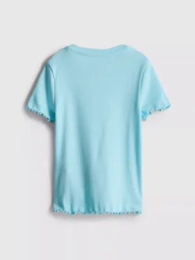 1.5-8yrs | ribbed lettuce trim t-shirt