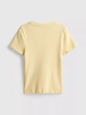 1.5-8yrs | ribbed lettuce trim t-shirt