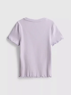 1.5-8yrs | ribbed lettuce trim t-shirt