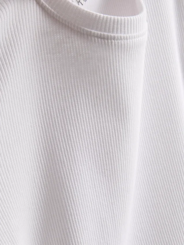 1.5-8yrs | ribbed lettuce trim t-shirt