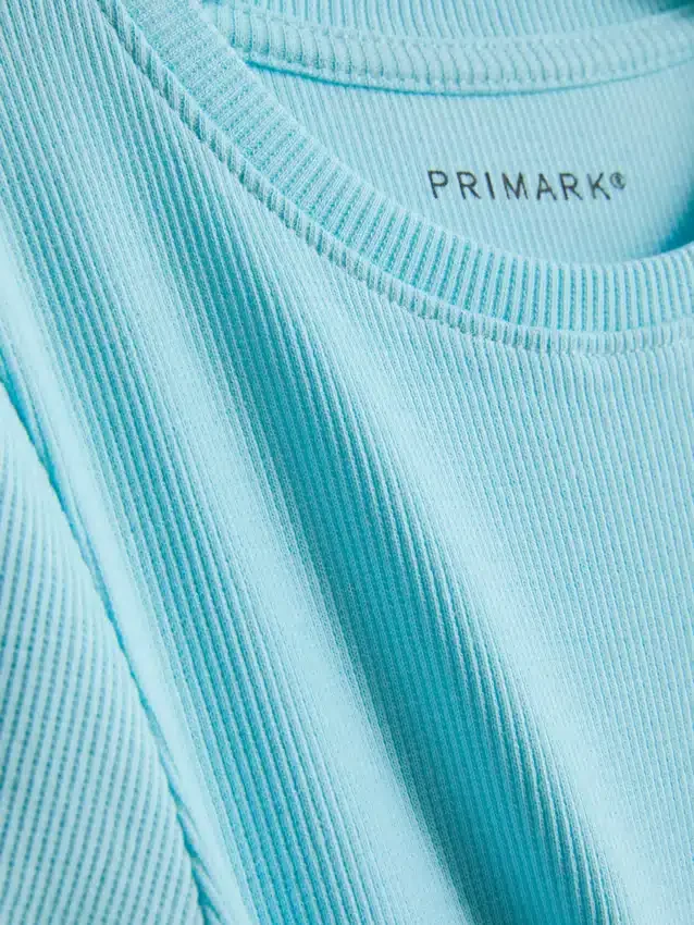 1.5-8yrs | ribbed lettuce trim t-shirt