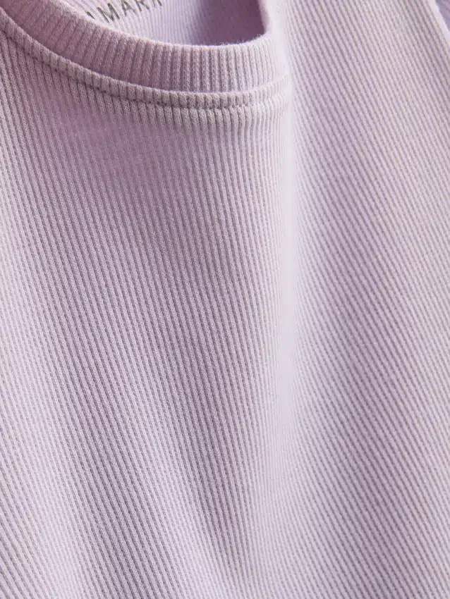 1.5-8yrs | ribbed lettuce trim t-shirt