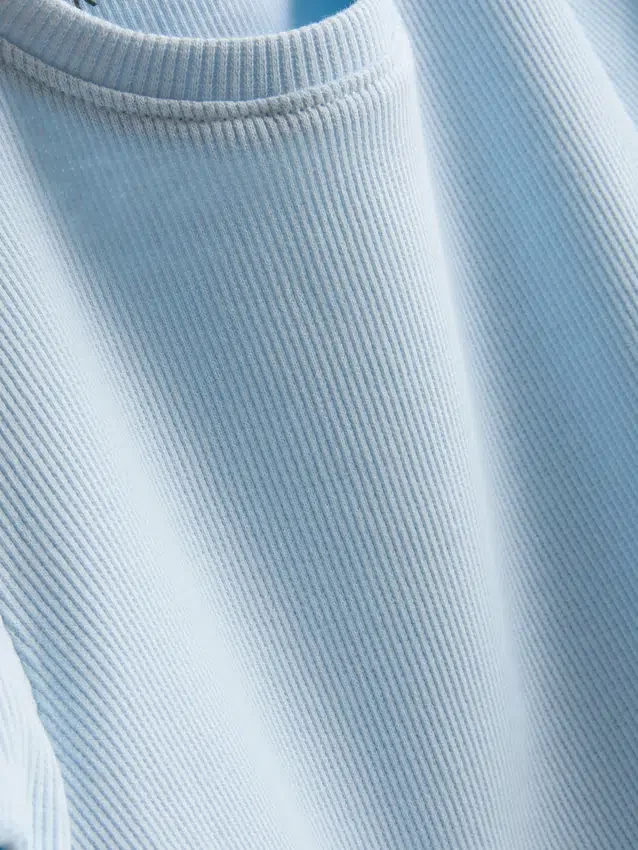 1.5-8yrs | ribbed lettuce trim t-shirt