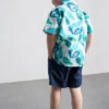 1.5-8yrs | slub cotton shirt and shorts set