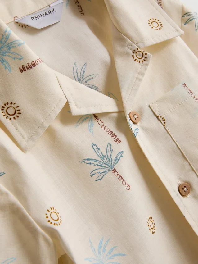 1.5-8yrs | slub cotton shirt and shorts set