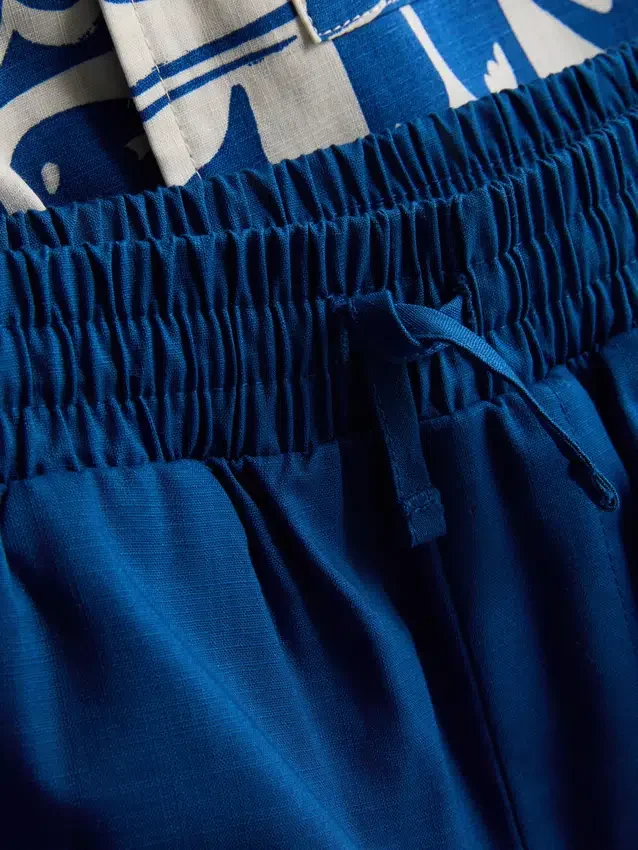 1.5-8yrs | slub cotton shirt and shorts set